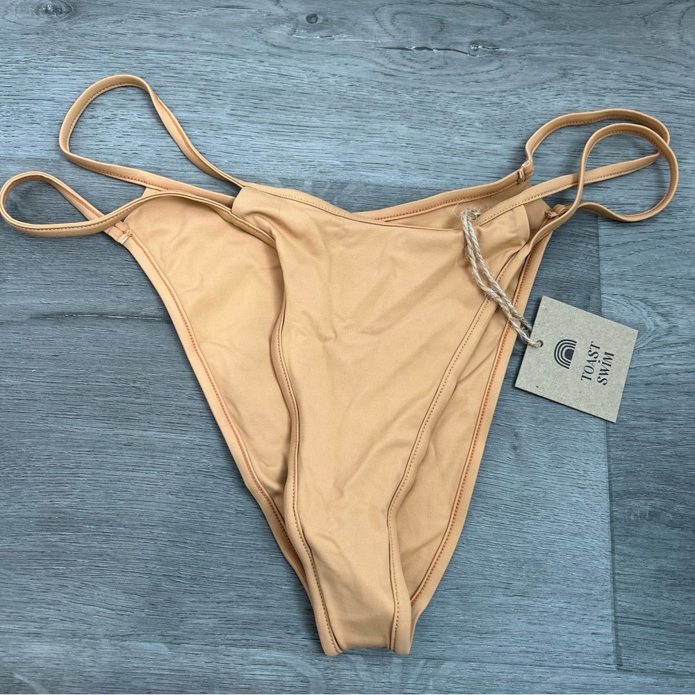 NWT Toast Swim Tan‎ Cut Out Bikini Bottoms Size Medium Womens
